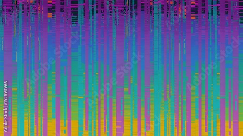 Abstract background with vertical lines in shades of purple blue green and yellow color palette design