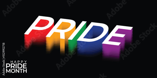 LGBT pride abstract background. Vector background with rainbow colors shadow. Rainbow colored wavy abstract lines. Vector Banner Template for Pride Month