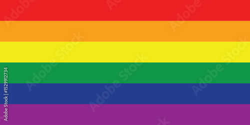 Rainbow wavy ribbon design element. LGBTQ Pride month flag. Rainbow color wave background template shape for banner, poster, flyer, brochure, booklet, cover