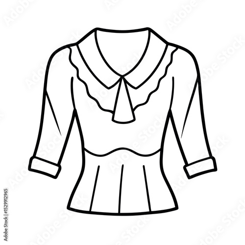 Blouse Fashion Line Drawing