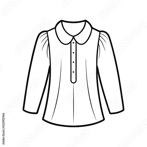 Blouse Line Art Fashion Illustration