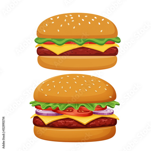 Delicious Cheeseburger Design Perfect for Restaurant Menus and Branding Projects