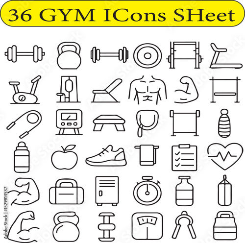 GYM ICons SHeet