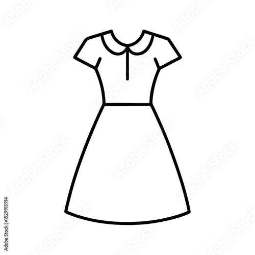 Casual Dress Clothing Line Art