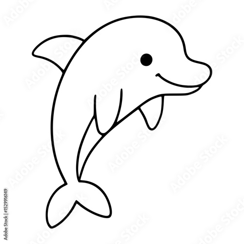 Flat style dolphin