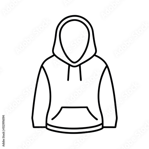 Hoodie Line Art Vector Design