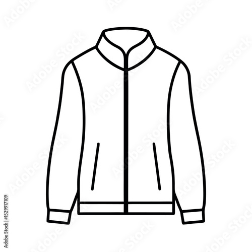 Jacket Line Art Vector Illustration