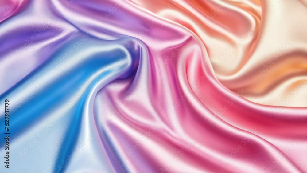 High-quality close-up shot of pink and blue fabric textures