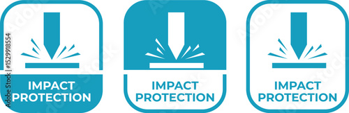 Impact Protection Logo Template – Safety Badge Vector Design Illustration