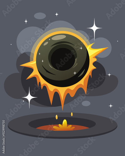 It was as if a black hole of negativity followed them creating a toxic aura that ed in any glimmer of light or hope.. Vector illustration