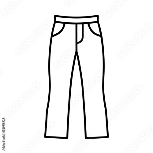 Jeans Clothing Line Art Design