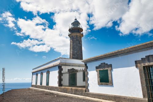 Lighthouse denominate FARO DE ORCHILLA in the el hierro canary island photo