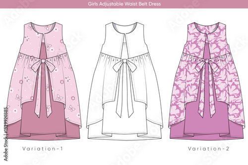 Flowy Ribbon Dress Trio