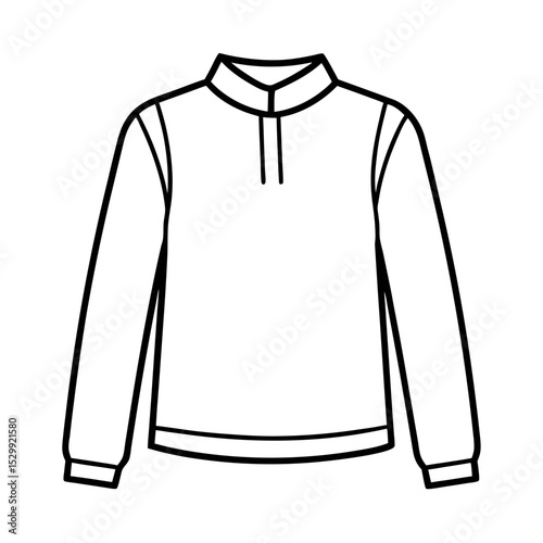 Long Sleeve Shirt Fashion Sketch Design