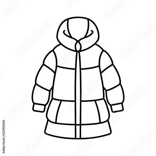 Puffer Jacket Vector Illustration