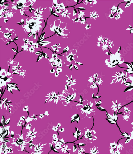 Flower Seamless Pattern , Floral Seamless Pattern.