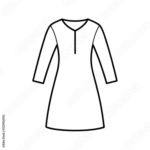 Tunic Dress Fashion Illustration