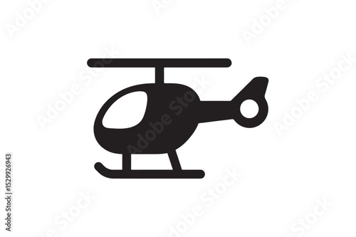 Helicopter silhouette on white background.01