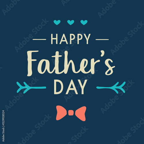 Happy fathers day greeting card design