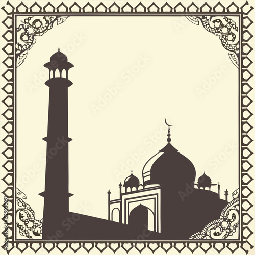 taj mahal silhouette
