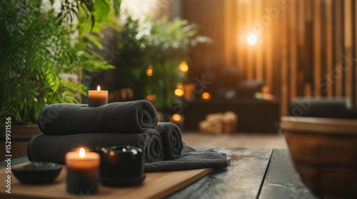 A tranquil, unoccupied massage room inside a spa facility. 