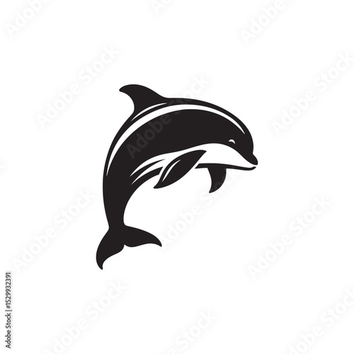 **"Graceful Harbor Porpoise Vector Silhouette: Sleek Marine Mammal Design Featuring Streamlined Body, Gentle Curves, and Minimalist Style for Ocean-Themed Crafts and Digital Art Projects"**
