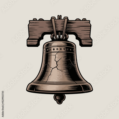 Liberty Bell – Vintage Engraved Independence Icon