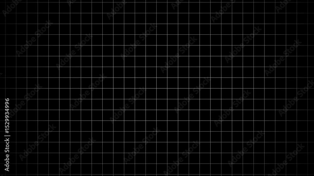 Animated background grid with twinkling dots at intersections,Abstract black gradient grid pattern overlay background. Social media, Video overlays, Backgrounds,
