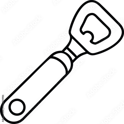 bottle opener line art 