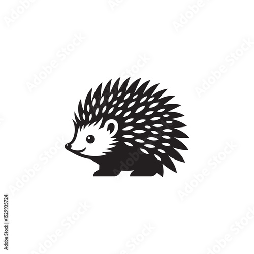 **"Adorable Hedgehog Vector Silhouette: Spiky Woodland Creature in Minimalist Style, Perfect for Crafting, Digital Art, Logos, Kids Decor, and Nature-Inspired Creative Projects"**
