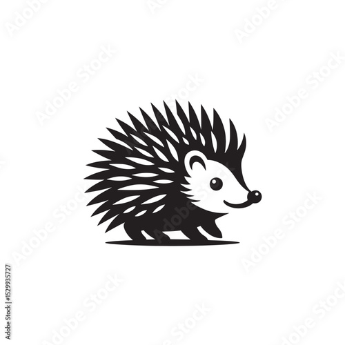 **"Adorable Hedgehog Vector Silhouette: Spiky Woodland Creature in Minimalist Style, Perfect for Crafting, Digital Art, Logos, Kids Decor, and Nature-Inspired Creative Projects"**
