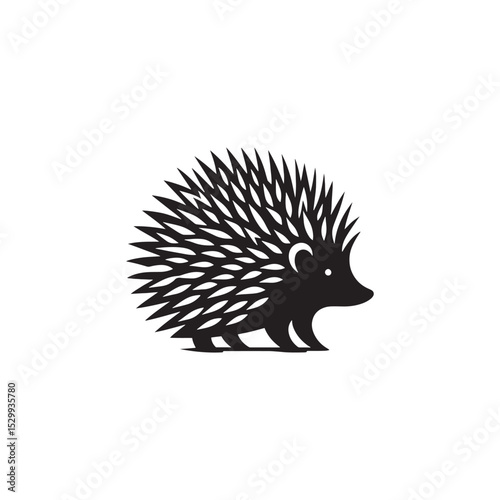 **"Adorable Hedgehog Vector Silhouette: Spiky Woodland Creature in Minimalist Style, Perfect for Crafting, Digital Art, Logos, Kids Decor, and Nature-Inspired Creative Projects"**
