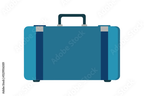Modern Large Suitcase Vector Illustration