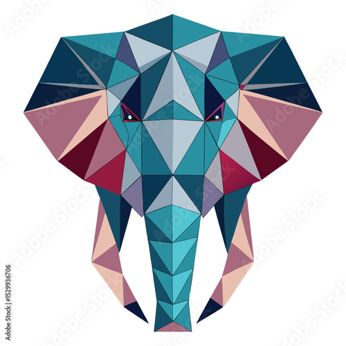 Polygonal elephant profile