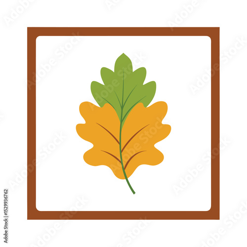 Oak Leaves Frame Vector 