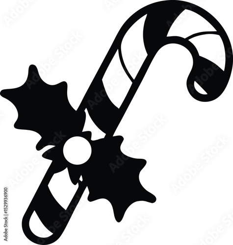 christmas candy silhouette