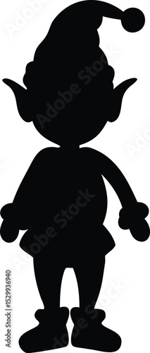 christmas elf silhouette