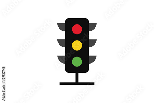 Real Photo of Traffic Light Isolated
