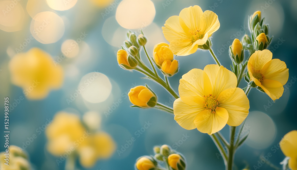 Fototapeta premium Canola Flower with Buds close up