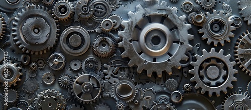Wallpaper Mural Complex interlocking gears Torontodigital.ca