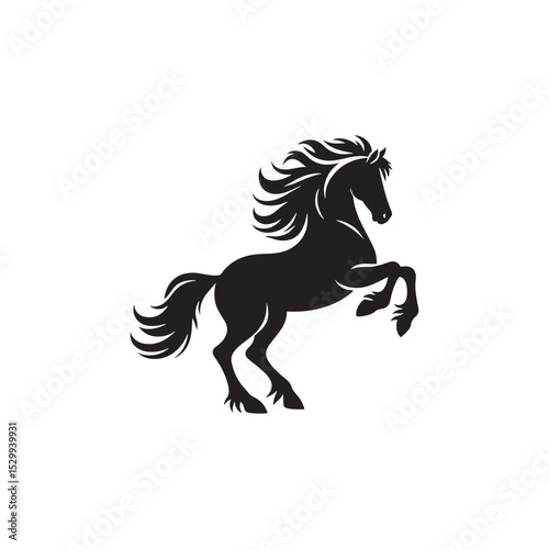 **"Graceful Horse Vector Silhouette: Elegant Equine Pose in Minimalist Design for Equestrian Themes, Farm Decor, Logos, Crafts, Prints, and Western-Inspired Artwork Projects"**

