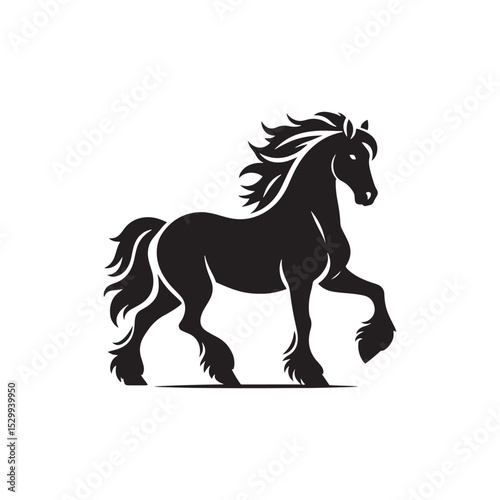 **"Graceful Horse Vector Silhouette: Elegant Equine Pose in Minimalist Design for Equestrian Themes, Farm Decor, Logos, Crafts, Prints, and Western-Inspired Artwork Projects"**
