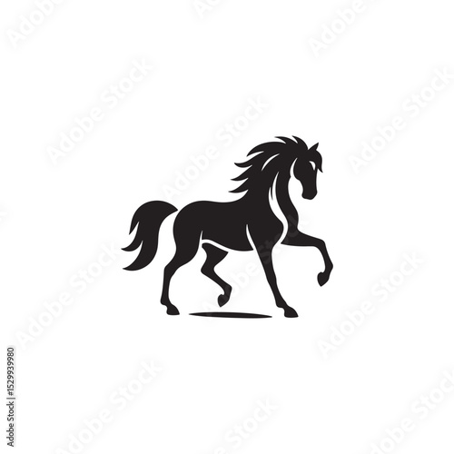 **"Graceful Horse Vector Silhouette: Elegant Equine Pose in Minimalist Design for Equestrian Themes, Farm Decor, Logos, Crafts, Prints, and Western-Inspired Artwork Projects"**
