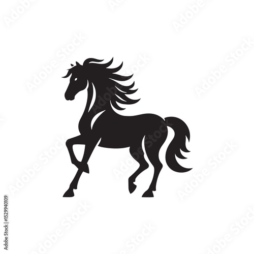 **"Graceful Horse Vector Silhouette: Elegant Equine Pose in Minimalist Design for Equestrian Themes, Farm Decor, Logos, Crafts, Prints, and Western-Inspired Artwork Projects"**
