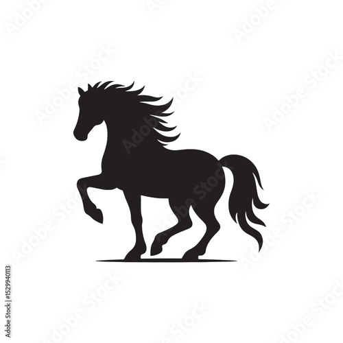**"Graceful Horse Vector Silhouette: Elegant Equine Pose in Minimalist Design for Equestrian Themes, Farm Decor, Logos, Crafts, Prints, and Western-Inspired Artwork Projects"**
