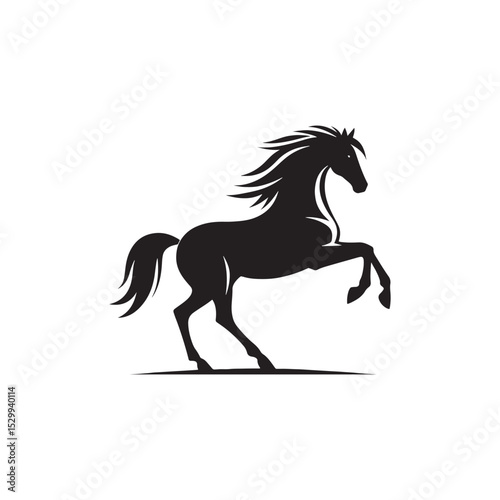 **"Graceful Horse Vector Silhouette: Elegant Equine Pose in Minimalist Design for Equestrian Themes, Farm Decor, Logos, Crafts, Prints, and Western-Inspired Artwork Projects"**
