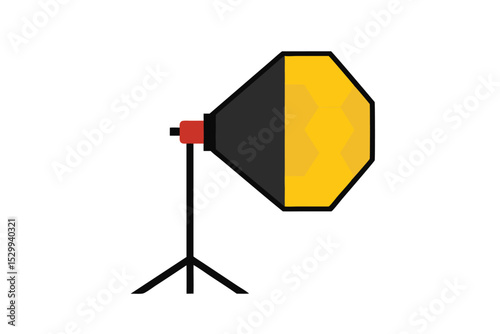 Studio Strobe with Honeycomb Grid Isolated 