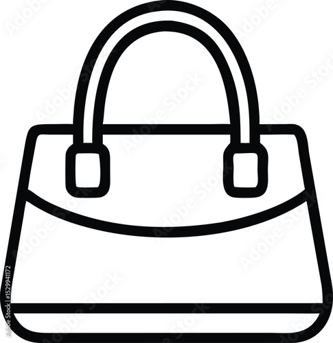 female handbag line art