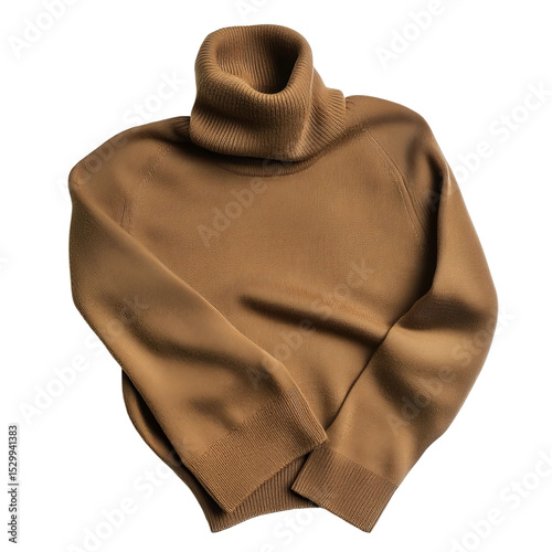 brown shirt isolated on white background