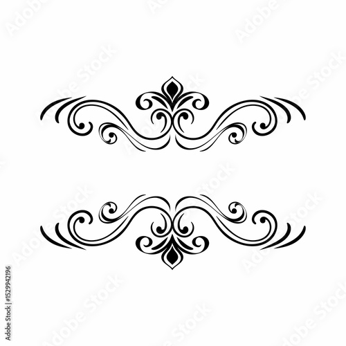 design elements collection elegant symmetrical swirled decor